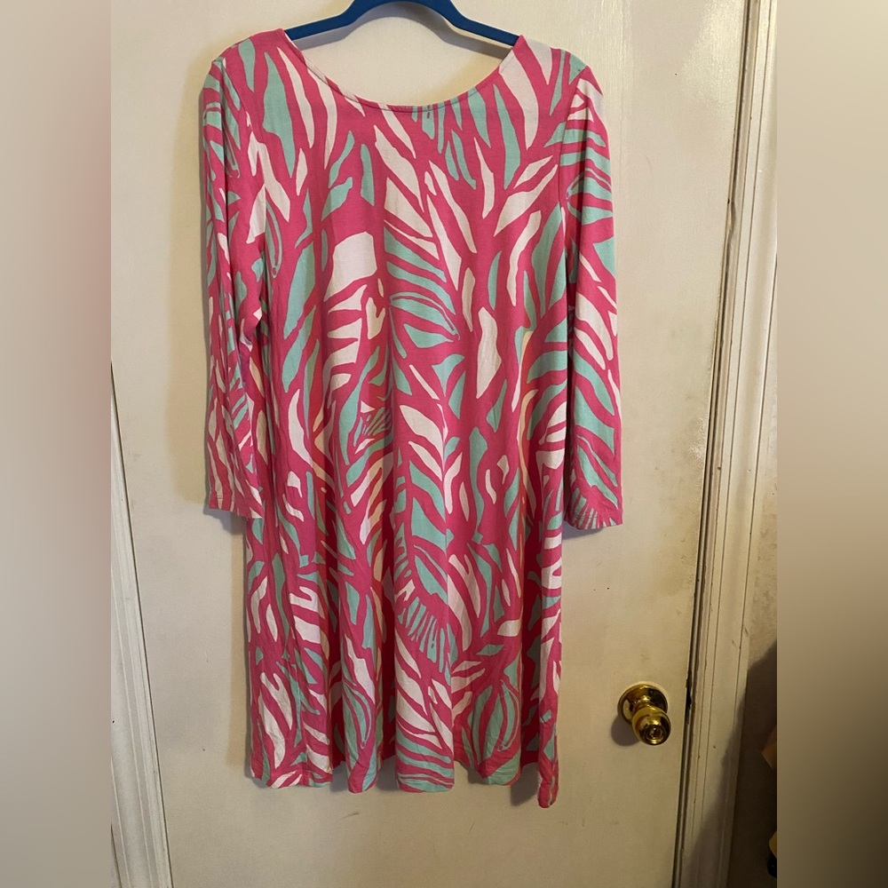 Lilly Pulitzer Pink and Green Floral Dress